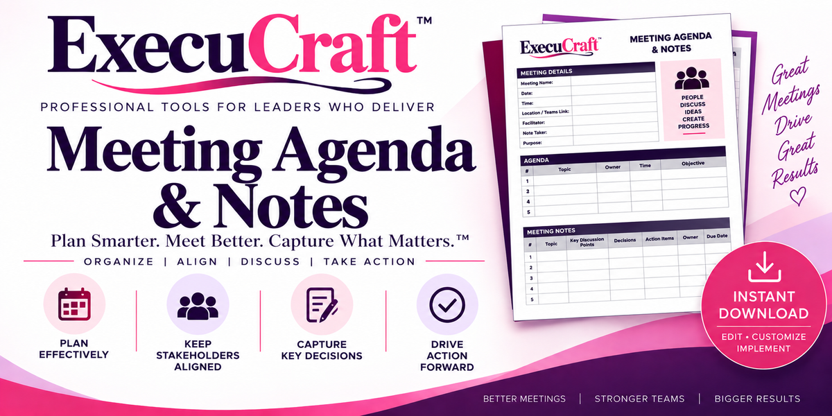 PMO-in-a-box: Meeting agenda and notes